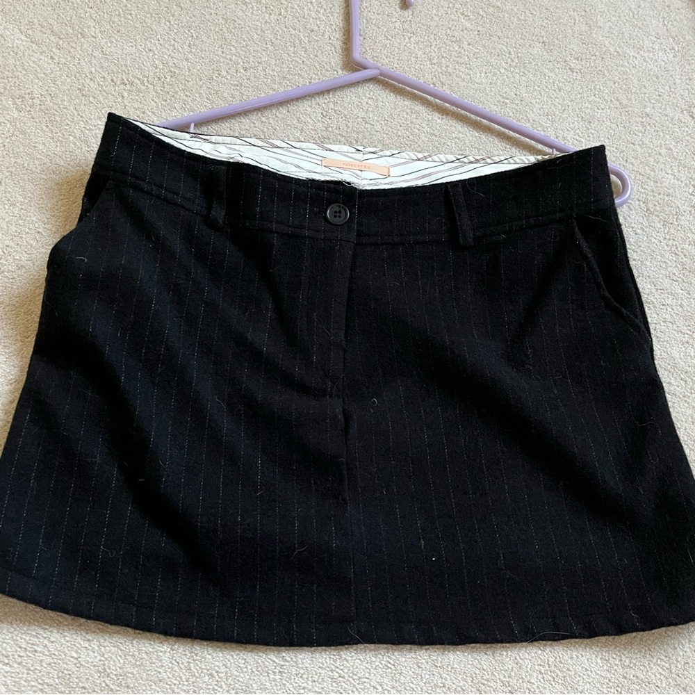 Black and white striped skirt
